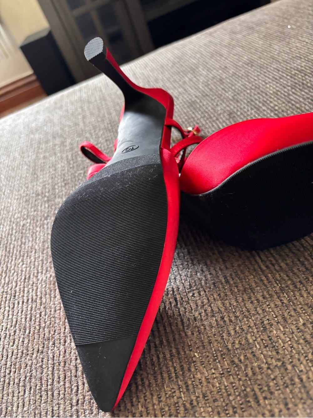 a new day Bright Red Pointed-Toe Slingback Heels - Picture 4 of 5